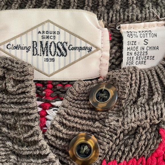 Vintage Fair Isle Pinecone B Moss co Sweater. - Picture 2 of 12